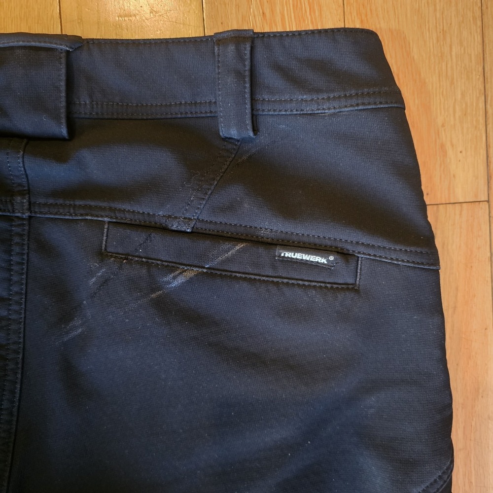 Truewerk T3 Work Pants Mens 36x36 Black Fleece Lined Cargo Utility Stretch - Picture 11 of 16